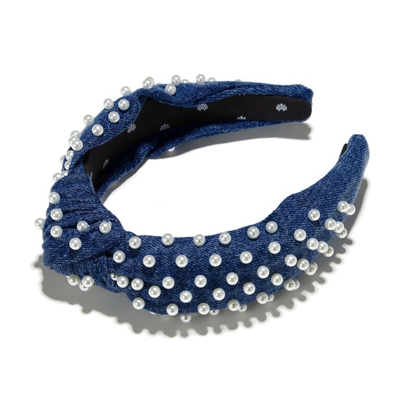 Lele Sadoughi Accessories - Lele Sadoughi Denim Pearl Headband